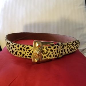 Vintage 80s Leopard Print Belt by Doppia Vita